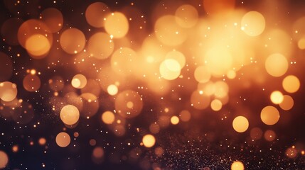 Poster - a rich gold bokeh texture with deep warm tones and softly glowing sparkles.