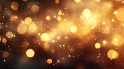 Poster - a rich gold bokeh texture with deep warm tones and softly glowing sparkles.