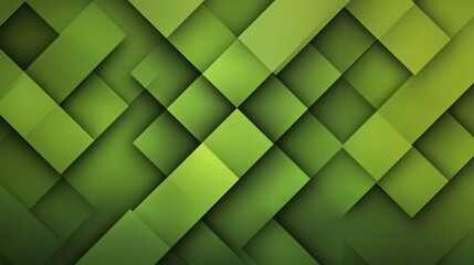 Poster - A seamless green geometric background with abstract diamond shapes and smooth gradients.