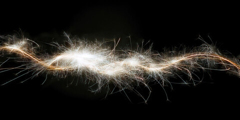 Poster - Long Exposure Photograph of Burning Sparklers