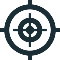 Poster - Black and white target symbol symbol of aim and precision. Vector illustration