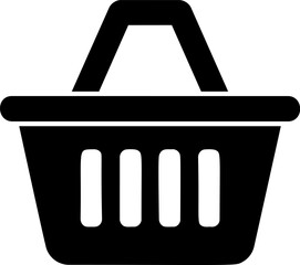 Poster - Black shopping basket icon minimalist symbol design. Vector illustration