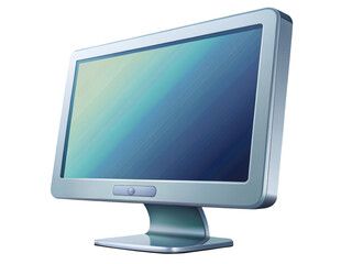 Poster - A modern flat panel monitor displaying a gradient screen on a white background