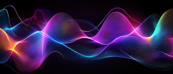 Poster - abstract colorful waves and lines