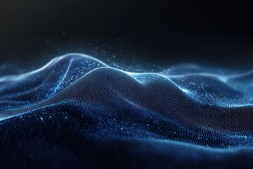 Poster - abstract digital wave pattern