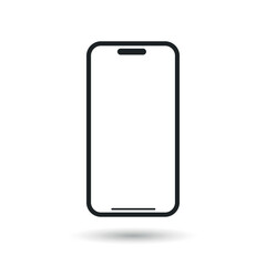 Poster - Smartphone icon, isolation phone on white background