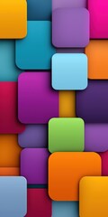Fototapete - a colorful image of squares with a blue square in the middle. the squares are in different colors an