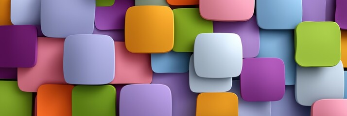 Fototapete - a colorful image of squares in various colors. the squares are arranged in a way that creates a sens
