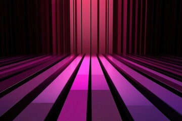 Poster - Abstract geometric pattern with vibrant pink and purple lines creating a dynamic background