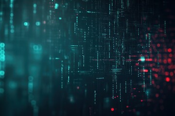 Poster - Abstract digital background with glowing lines and particles creating a futuristic atmosphere