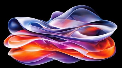 Poster - Captivating colorful abstract design showcasing a fusion of bright hues and dynamic visual elements