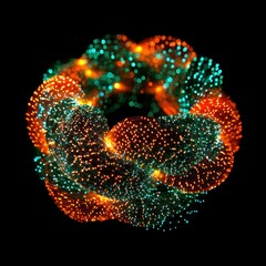 Poster - Stunning bracelet crafted from twinkling lights creating a magical glow against a dark background