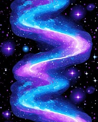 Poster - Stunning galaxy filled with dazzling stars and colorful nebulas displaying cosmic beauty and wonder
