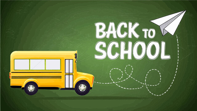 Back to school horizontal banner, 