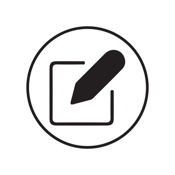 Black Edit icon symbol vector. Edit text icon. Vector Illustration Eps 10
