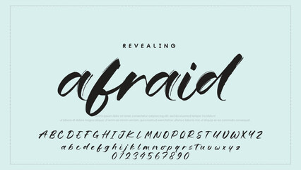 Fototapete - Hand drawn vector alphabet. Modern monoline signature script font. Elegant Signature Font. Best Alphabet Beautiful Calligraphy Signature Font