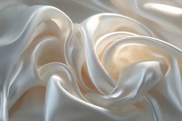 Poster - elegant and soft ivory satin fabric drapes gracefully, creating a luxurious texture that captures li