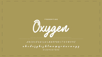Fototapete - Hand drawn vector alphabet. Modern monoline signature script font. Elegant Signature Font. Best Alphabet Beautiful Calligraphy Signature Font