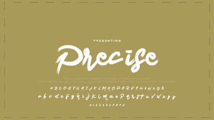 Fototapete - Hand drawn vector alphabet. Modern monoline signature script font. Elegant Signature Font. Best Alphabet Beautiful Calligraphy Signature Font