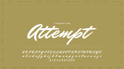 Fototapete - Hand drawn vector alphabet. Modern monoline signature script font. Elegant Signature Font. Best Alphabet Beautiful Calligraphy Signature Font