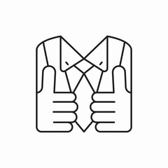 Poster - thumbs up feedback icon vector sign