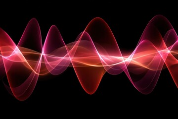 Fototapete - Colorful wave patterns showcase sound vibrations in a mesmerizing display of light and energy