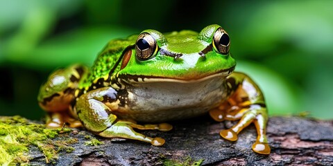photo of green frog