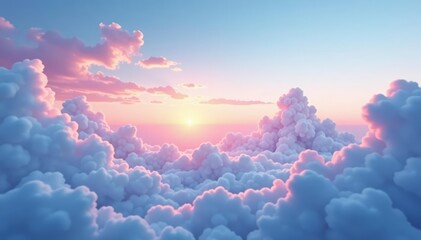 Wall Mural - subtle gradient sky, cloudscape seamless loop, visual, background, panorama