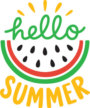 Hello Summer On White Background