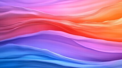 Leinwandbilder - Fluid Gradient Wave Abstract with Harmonious Colors for Modern Backgrounds