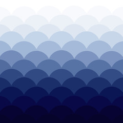 Poster - Abstract blue wave pattern background with gradient shades, modern design for art and decor