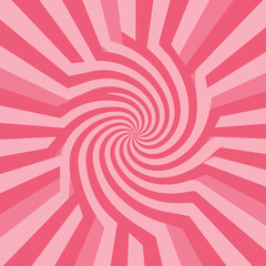 Poster - Abstract Pink Swirl Background with a Retro Design Featuring Stripes and a Textured Effect