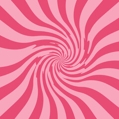 Poster - Abstract pink swirl background with radial lines and a hypnotic, dynamic design element