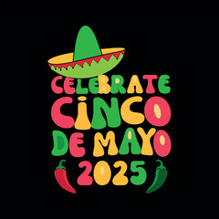 Poster - cinco de mayo typography font typescript vector tshirt design illustrations