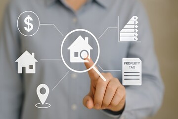 Poster - Businessman Analyzing Real Estate Market Trends and Data Insights