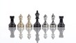 © Samady - A chess piece reflecting as a whole set, white background