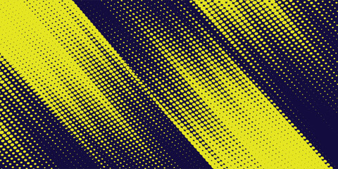 Wall Mural - Yellow halftone on blue background. Vector dotted sparkles or halftone shine pattern texture Pop Art Style Background. vector eps10