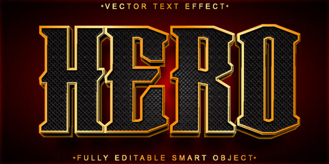 Poster - Worn Hero Vector Fully Editable Smart Object Text Effect