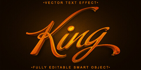 Poster - King Vector Fully Editable Smart Object Text Effect