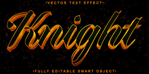 Poster - Knight Vector Fully Editable Smart Object Text Effect