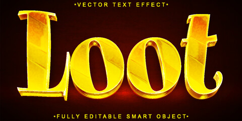 Poster - Loot Vector Fully Editable Smart Object Text Effect