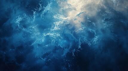 Poster - Abstract blue and white gradient illustration. Noisy grainy texture background, Ai Generative.