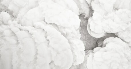 Poster - turbulent white smoke 4k loop. fast-moving cloud formation creates a dynamic, volumetric background.