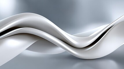 Poster - Soft wave lines create an elegant and modern background ideal for presentations, providing ample space for text and creative content