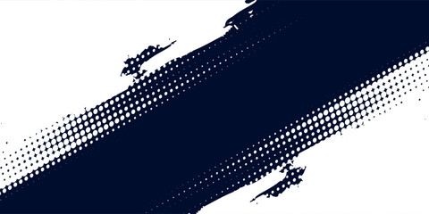 Poster - Dots halftone white & blue color pattern gradient grunge texture background. Dots pop art comics sport style vector illustration