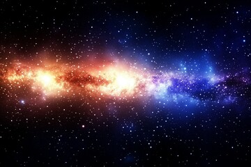Wall Mural - colorful deep space nebula with stars.