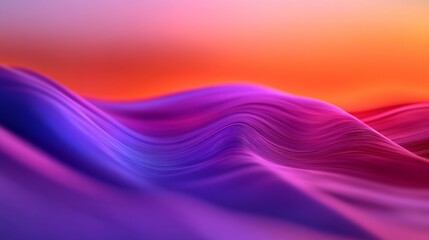 Leinwandbilder - Abstract fluid gradient landscape, showcasing smooth transitions and vibrant hues