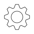 © Abi - Gear icon on white background. flat illustration of Gear. vector icon. Gear sign symbol