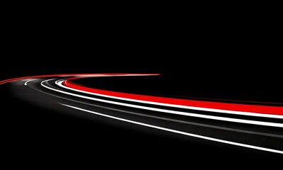 Red cable against dark background