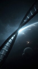 Wall Mural - Space Station Orbiting Earth